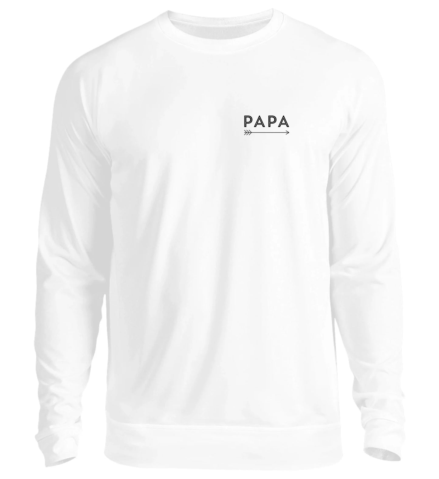 Personalisierbarer weißer Sweater mit 'PAPA'-Aufschrift