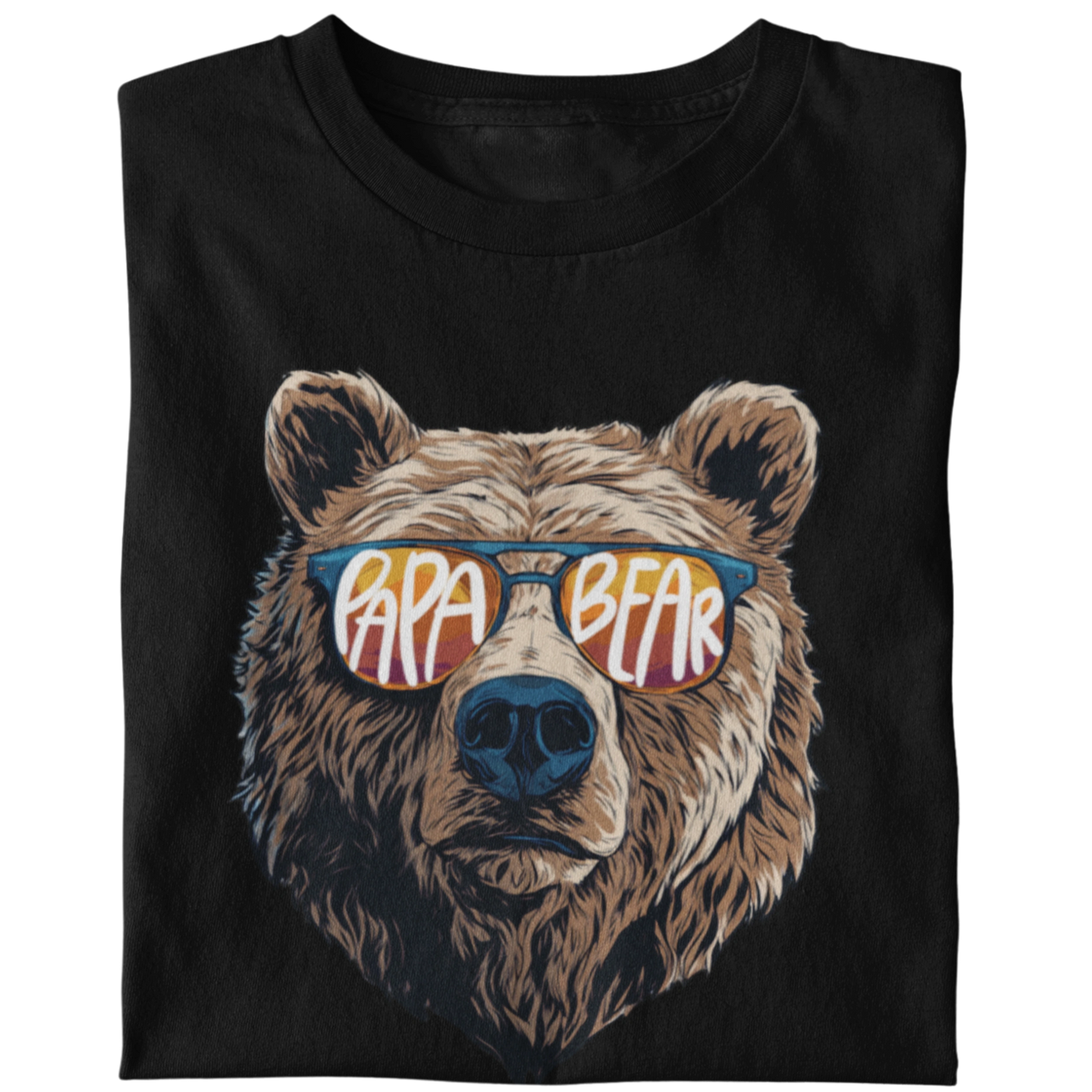 T-Shirt Set Papa & Kind | Papa & Baby Bear | Schwarz
