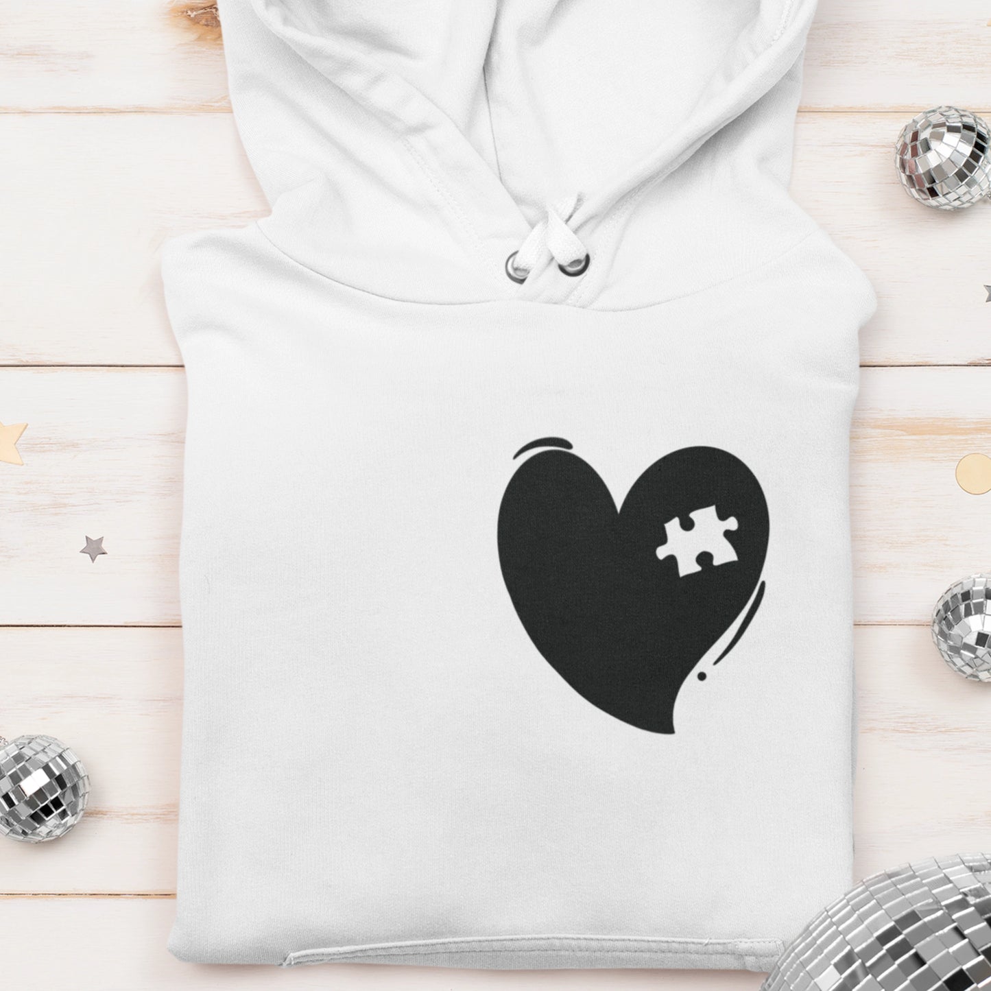 Herz mit Puzzlestück - Damen Hoodie
