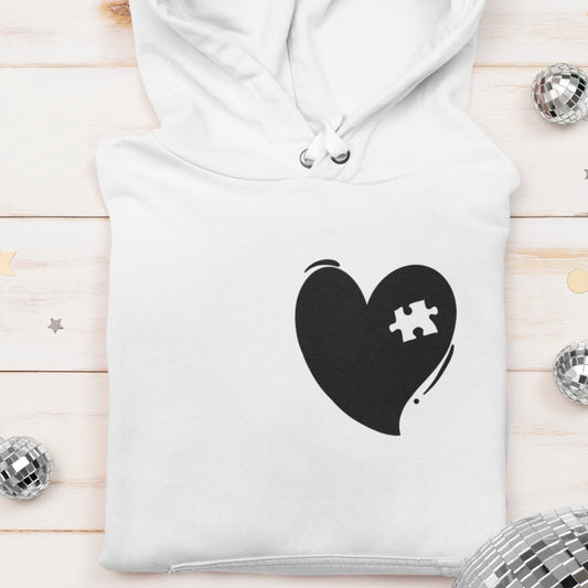 Herz mit Puzzlestück - Damen Hoodie