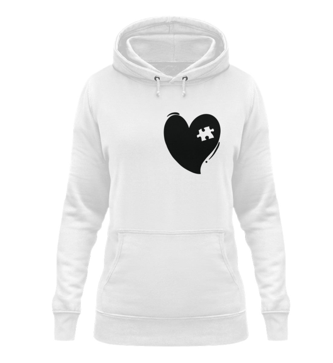 Herz mit Puzzlestück - Damen Hoodie