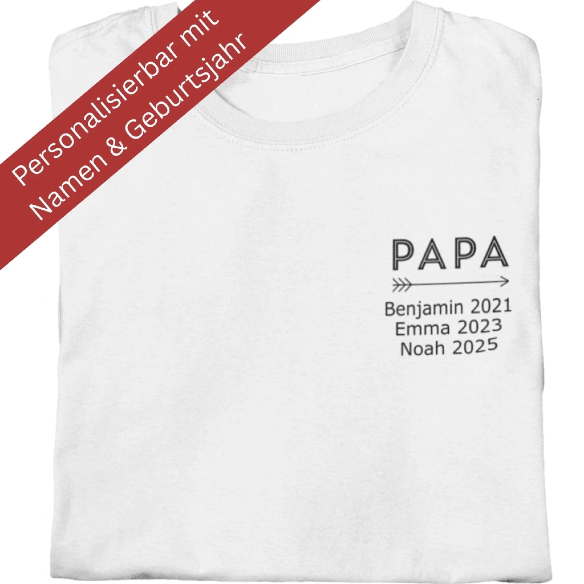 Gefaltetes weißes personalisierbares T-Shirt