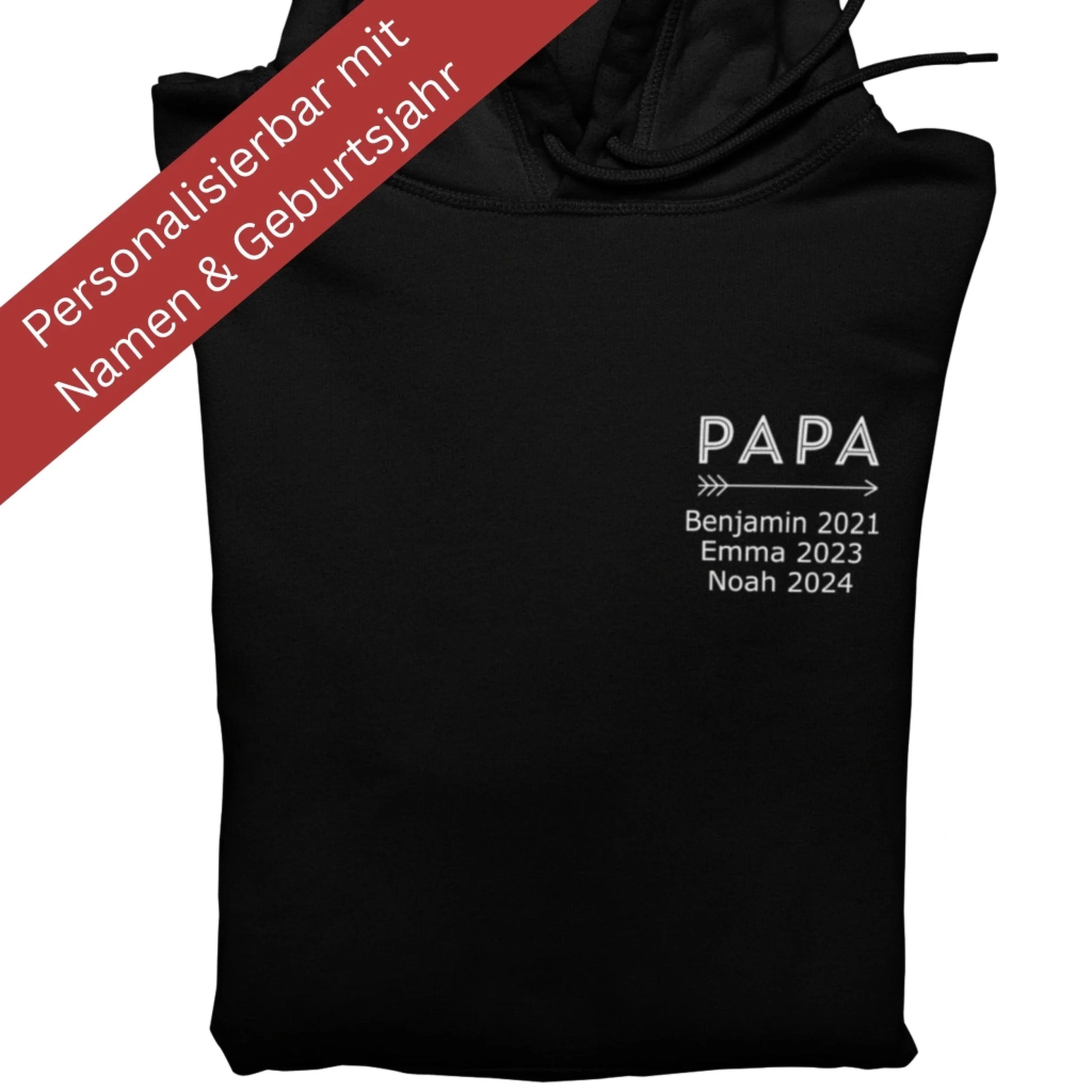 badge_folded_hoodie__papa_namen_black
