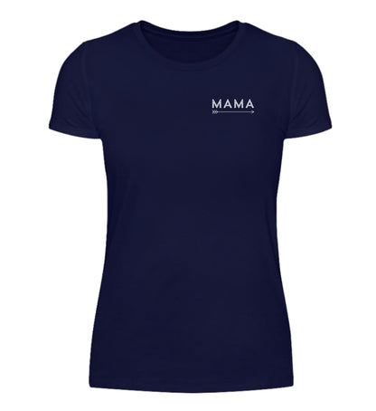 Marineblaues personalisierbares T-Shirt mit 'MAMA'-Aufschrift