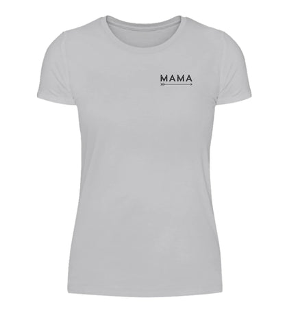 Graues personalisierbares T-Shirt mit 'MAMA'-Aufschrift