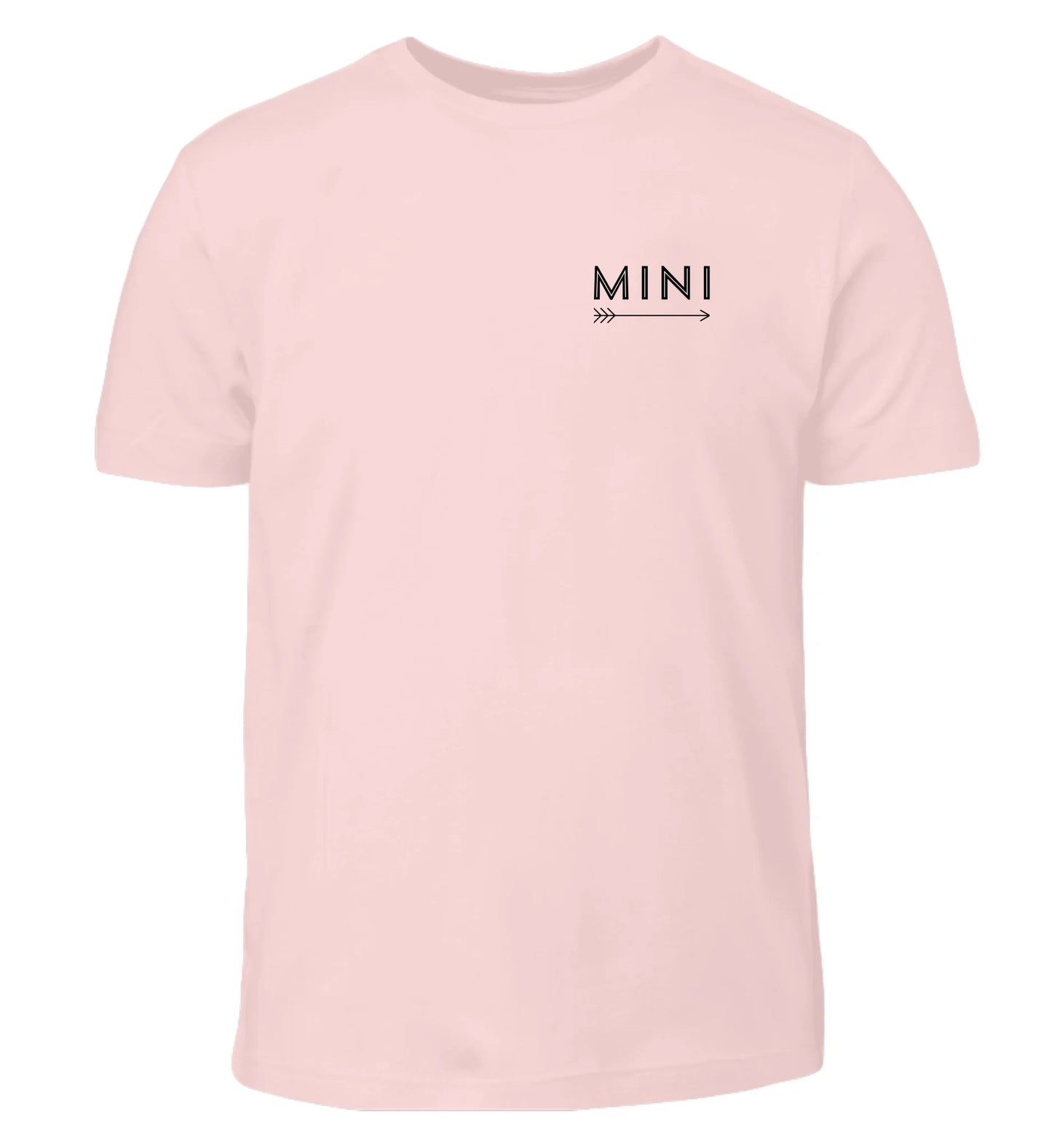 Personalisierbares rosa Kinder T-Shirt mit 'MINI'-Aufschrift