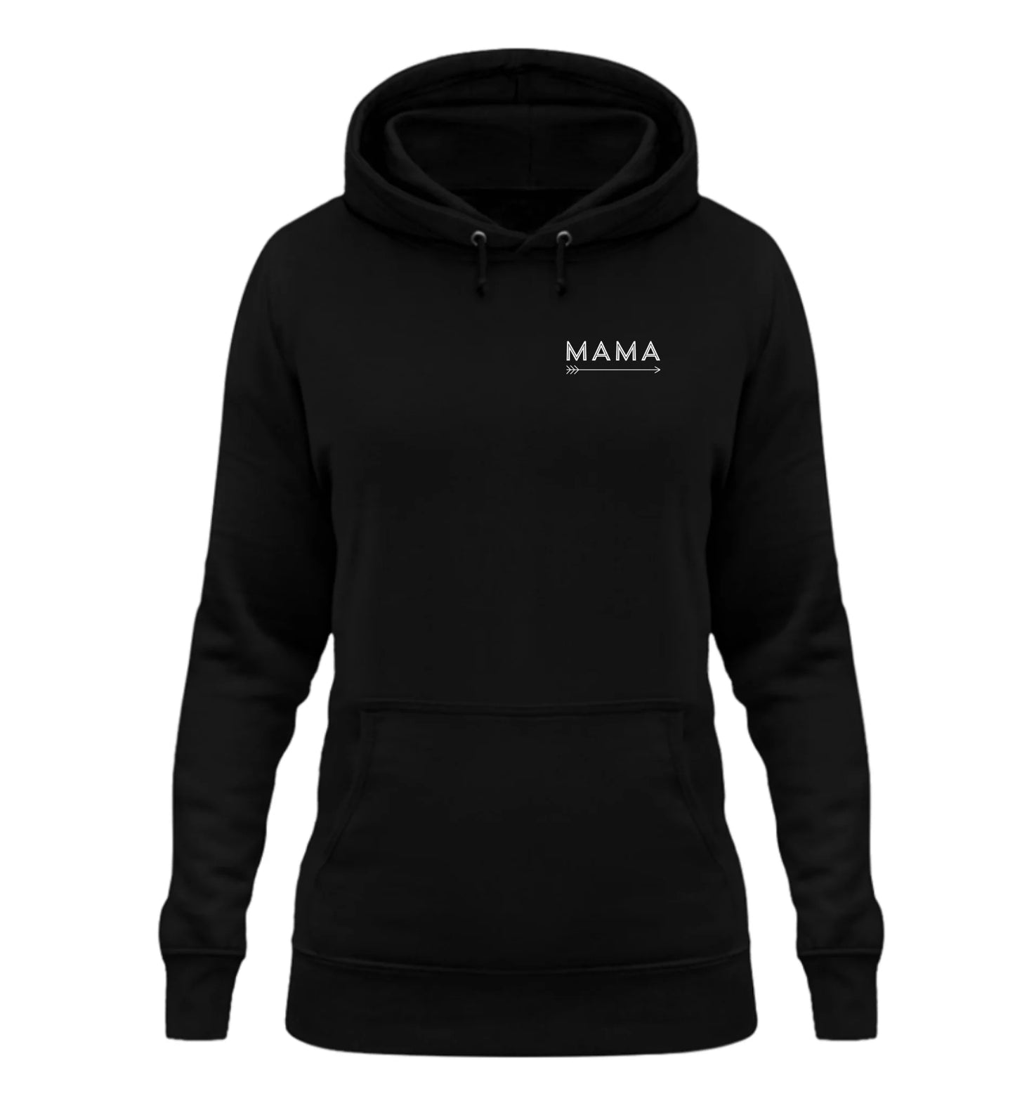 Schwarzer personalisierbarer Hoodie mit 'MAMA'-Aufschrift