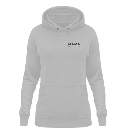 Grauer personalisierbarer Hoodie mit 'MAMA'-Aufschrift