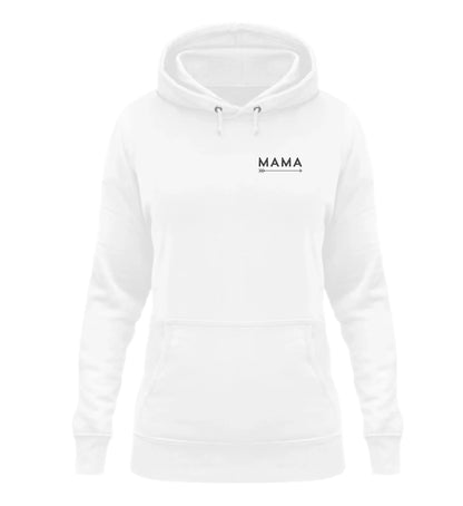 Weißer personalisierbarer Hoodie mit 'MAMA'-Aufschrift