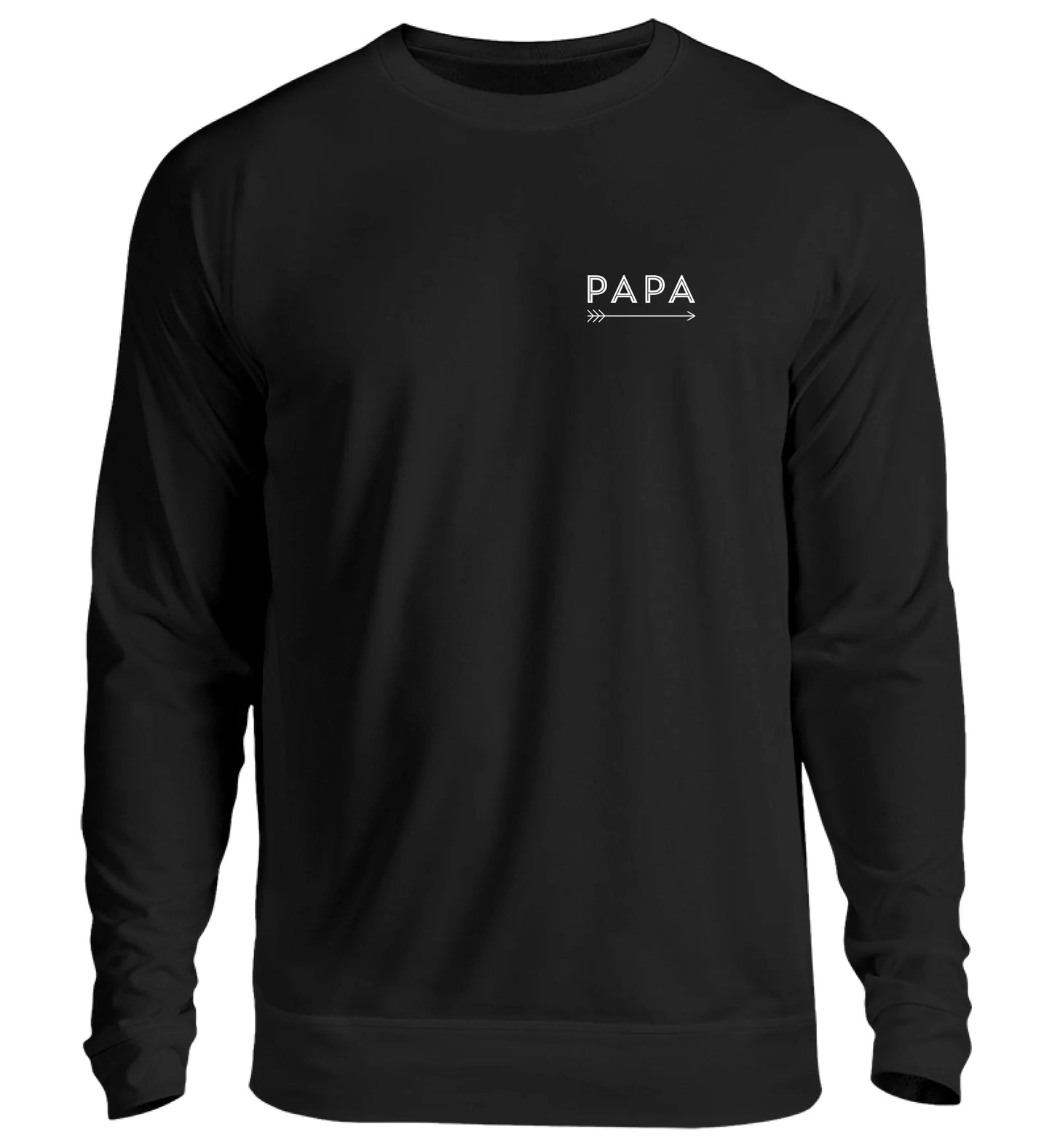 Personalisierbarer schwarzer Sweater mit 'PAPA'-Aufschrift