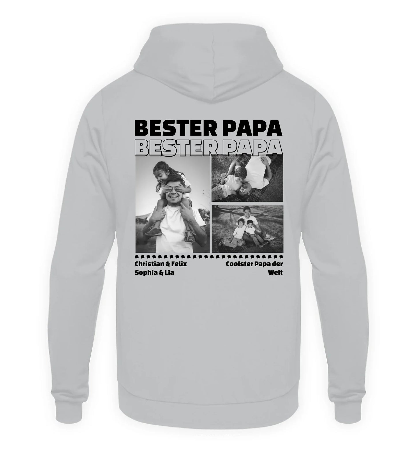 Mit Fotos personalisierbarer grauer Hoodie