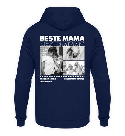 Mit Fotos personalisierbarer marineblauer Hoodie