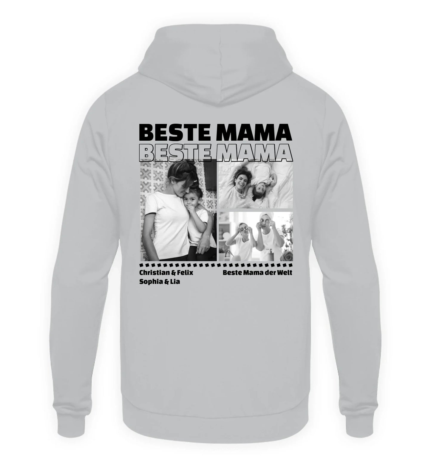 Mit Fotos personalisierbarer grauer Hoodie