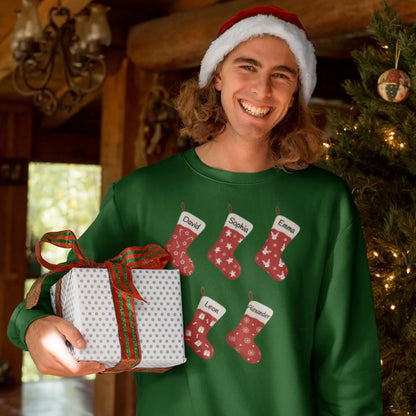 man_sweatshirt_green_xmas_socks