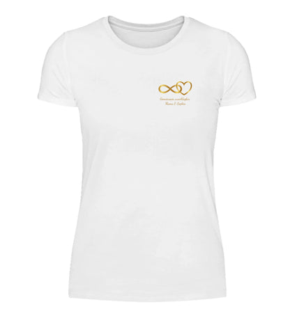 Weißes personalisierbares T-Shirt mit 'MAMA'-Aufschrift