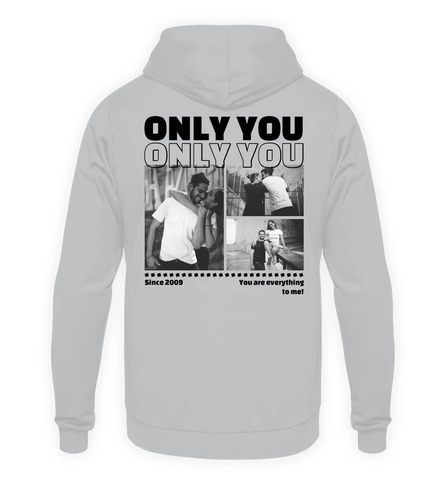 Mit Fotos personalisierbarer grauer Hoodie