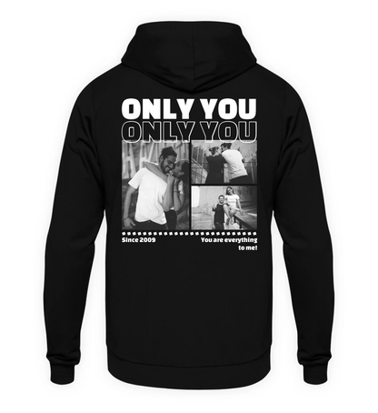 Mit Fotos personalisierbarer schwarzer Hoodie