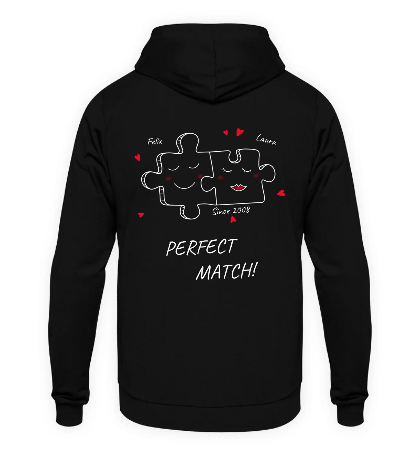 Mit Fotos personalisierbarer schwarzer Hoodie