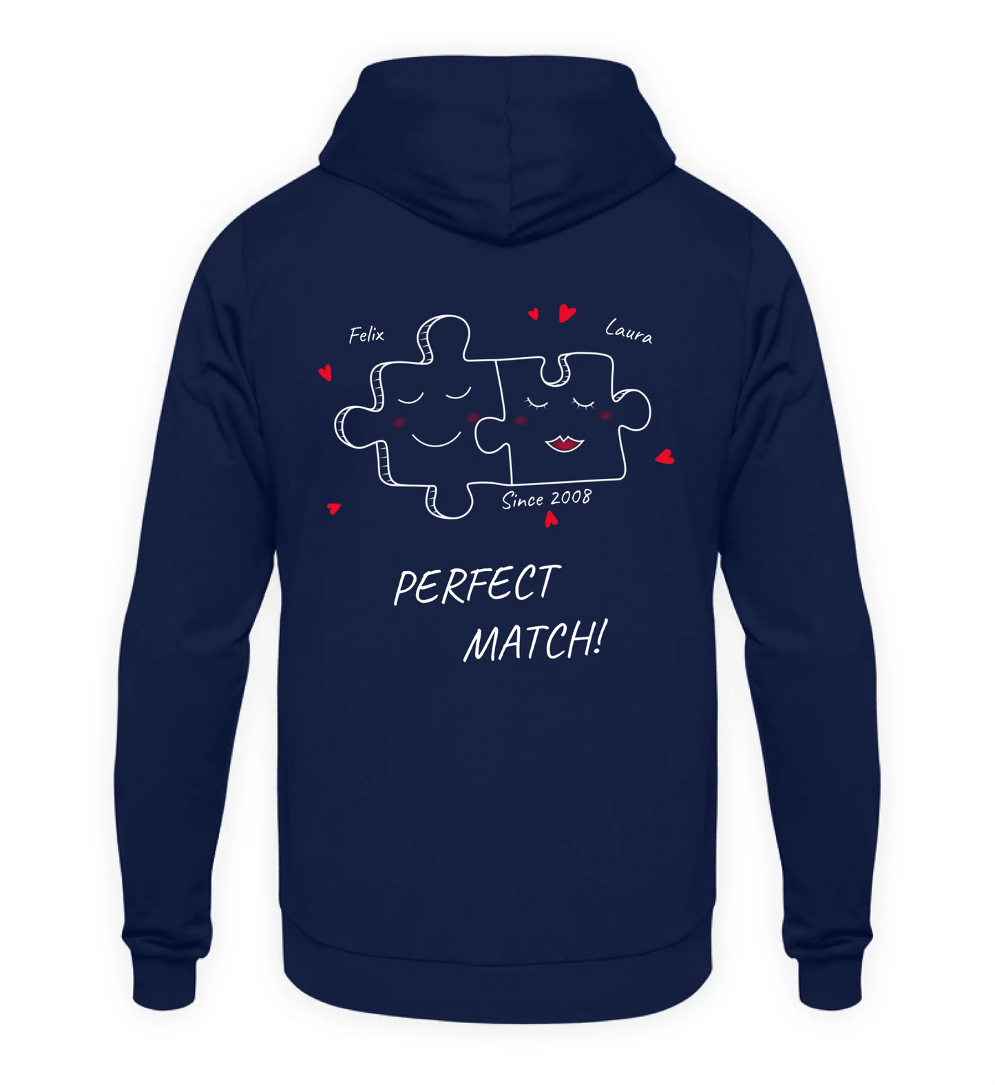 Mit Fotos personalisierbarer marineblauer Hoodie