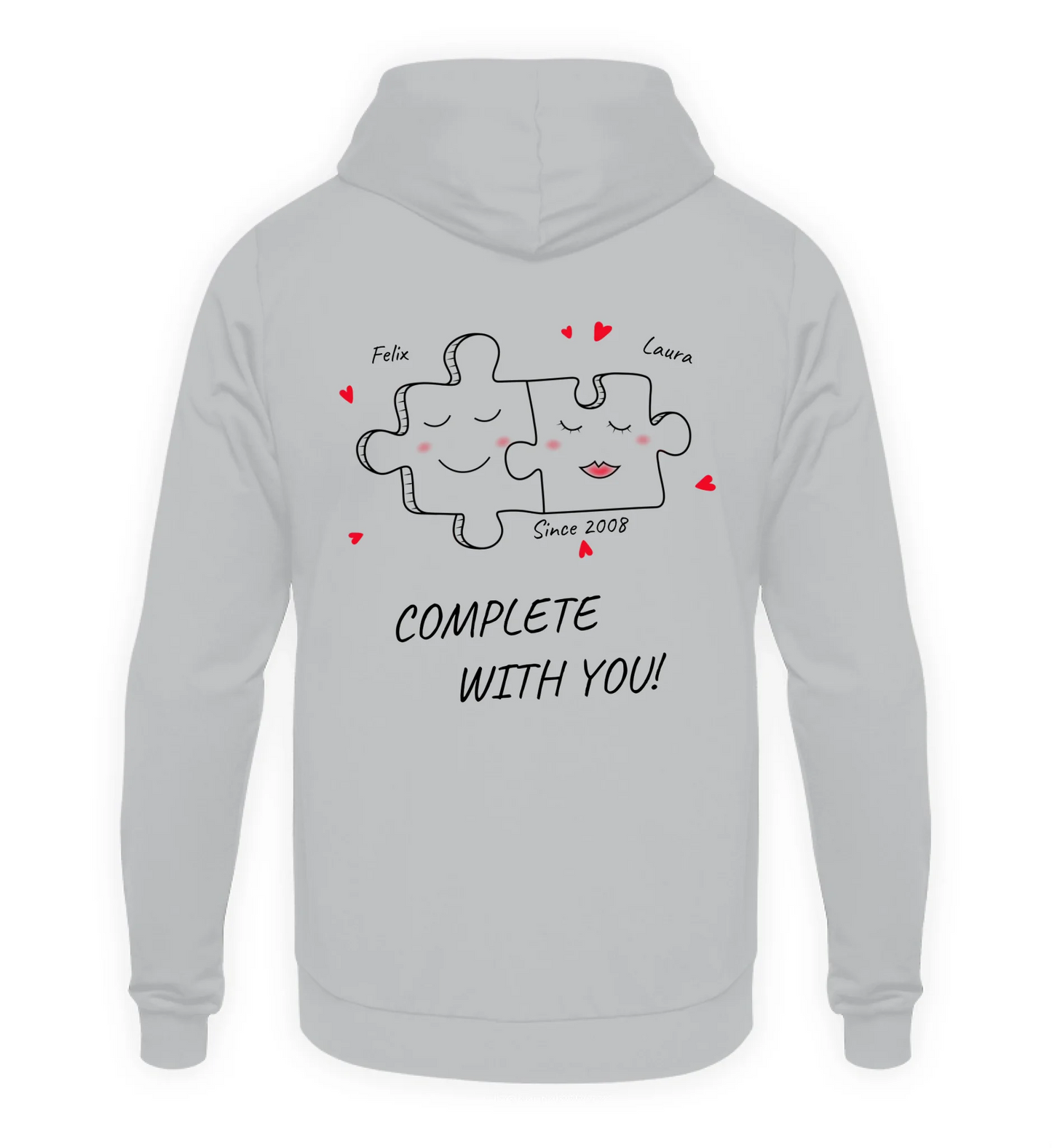 Mit Fotos personalisierbarer grauer Hoodie