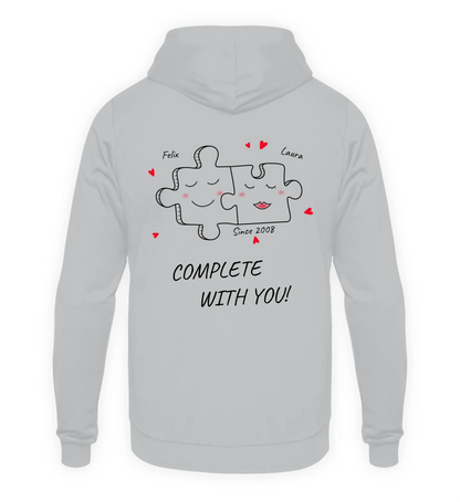 Mit Fotos personalisierbarer grauer Hoodie