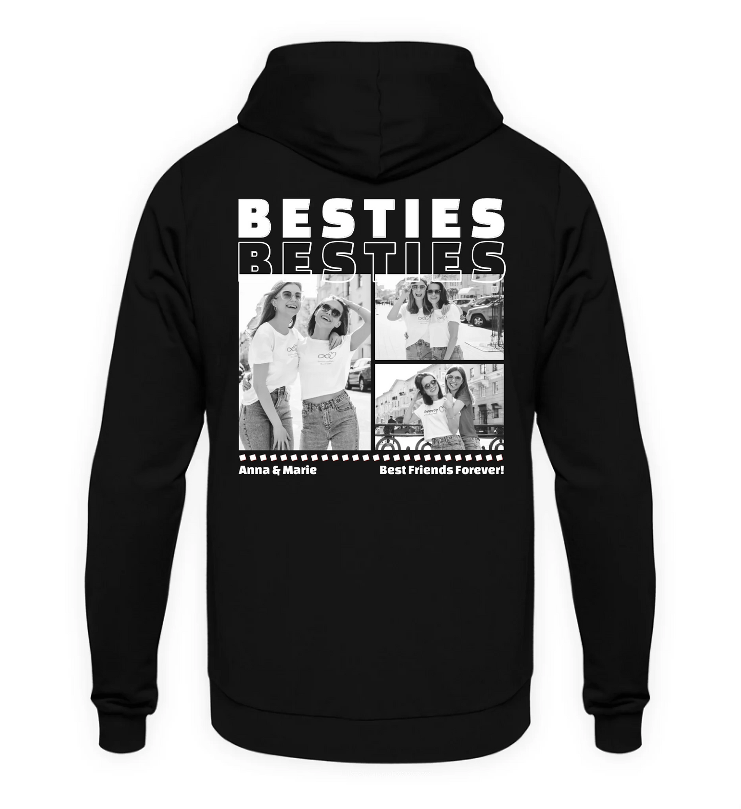 Mit Fotos personalisierbarer schwarzer Hoodie