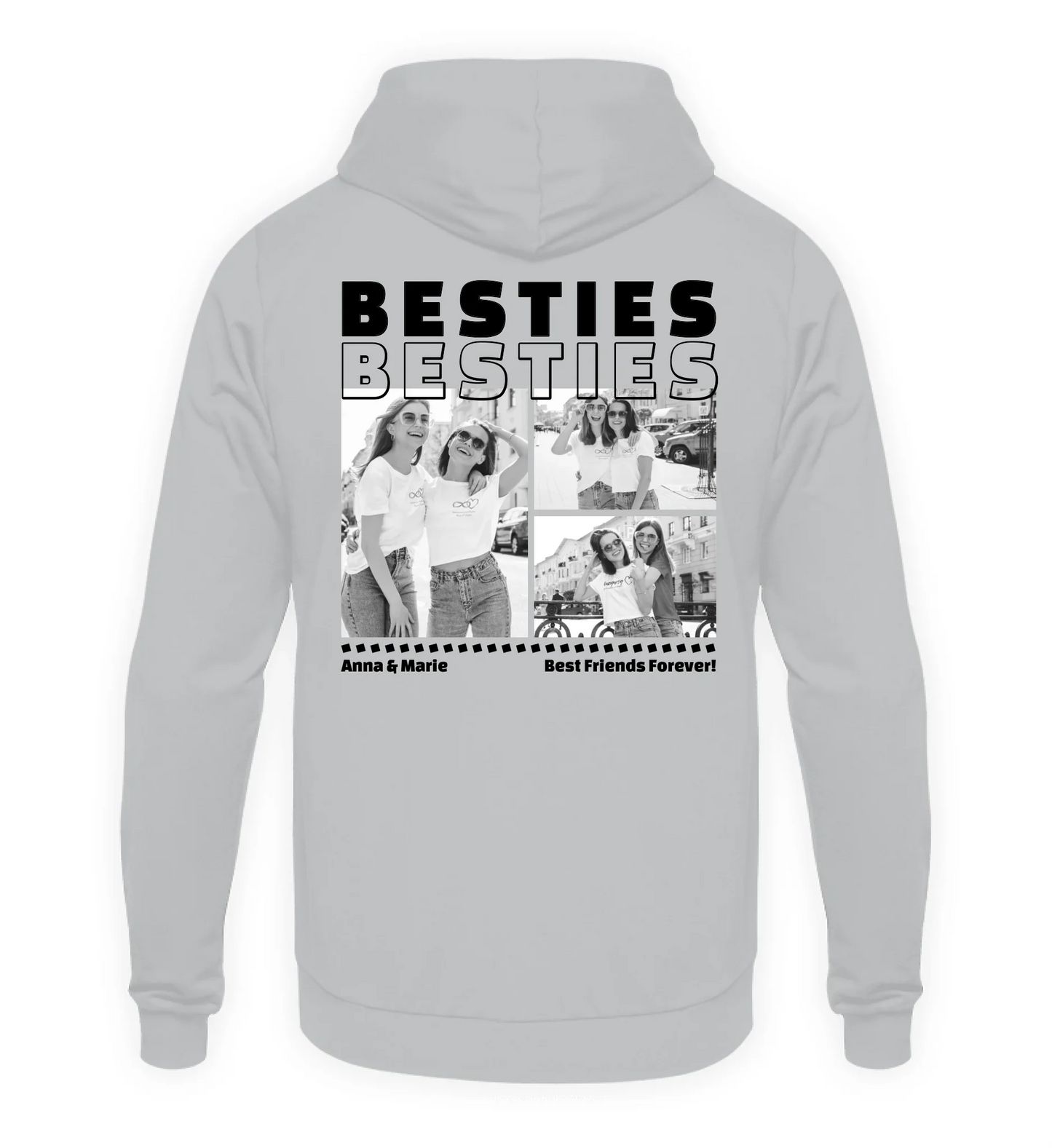 Mit Fotos personalisierbarer grauer Hoodie