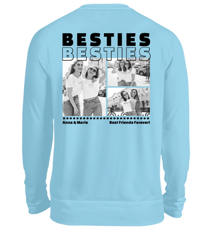 Mit Fotos personalisierbarer hellblauer Sweater 