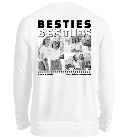 Mit Fotos personalisierbarer weißer Sweater