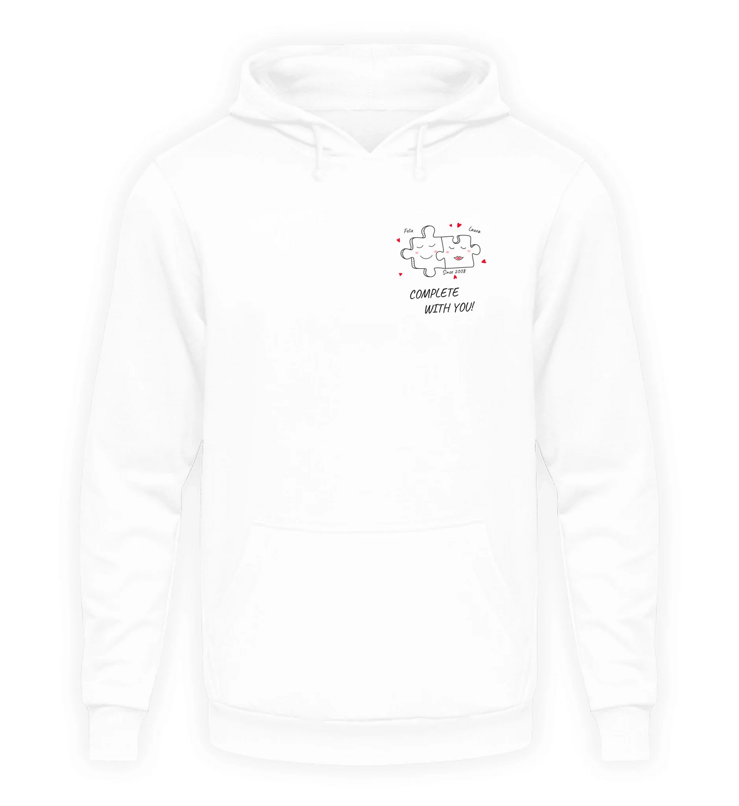 Weißer Hoodie