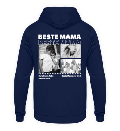 Mit Fotos personalisierbarer marineblauer Hoodie