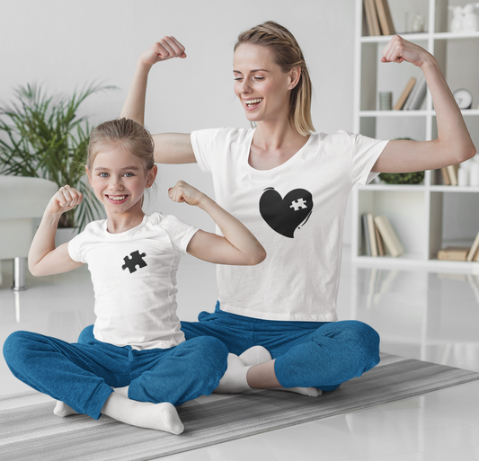 Herz mit Puzzlestück  - Damen T-Shirt