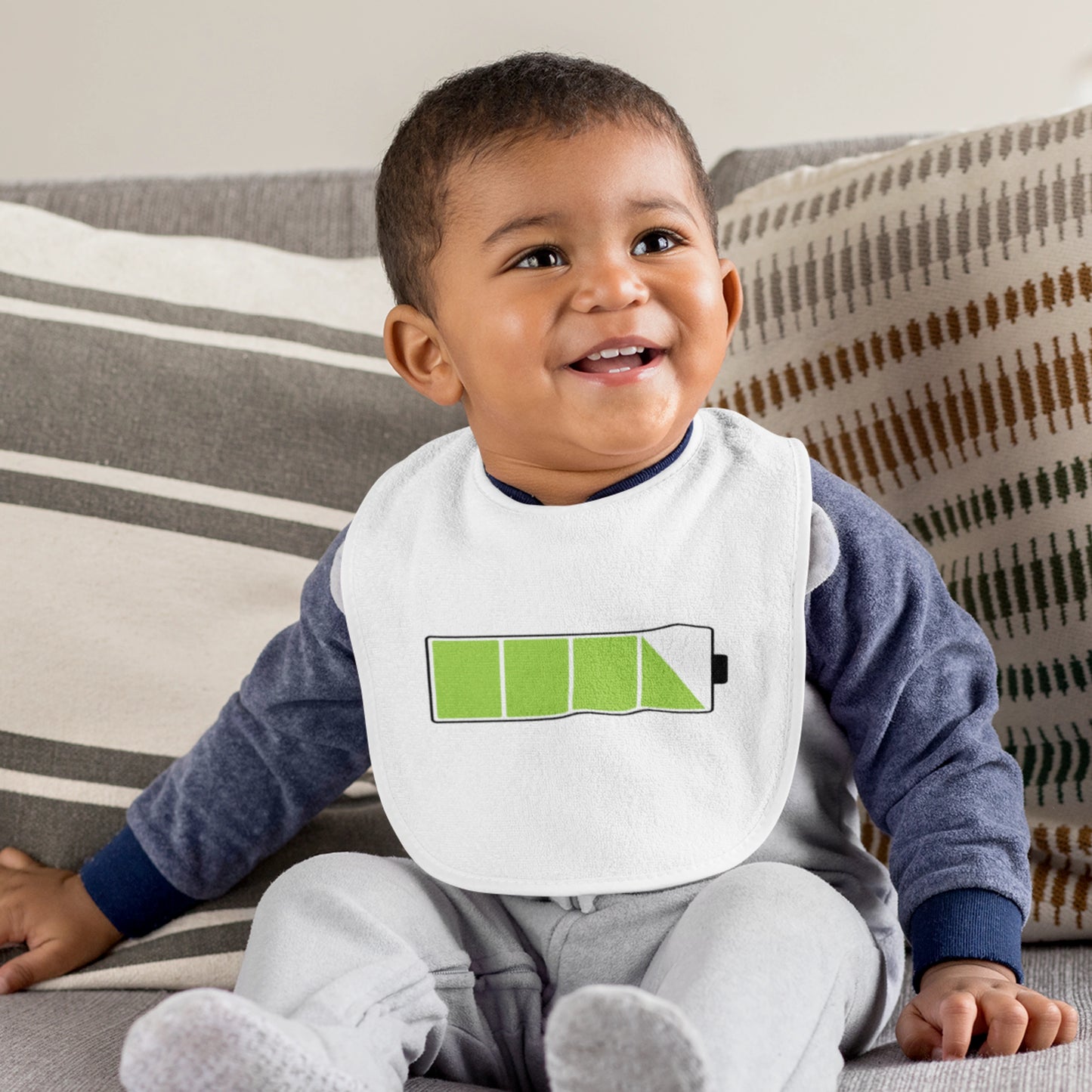 Akku voll  - Baby Lätzchen