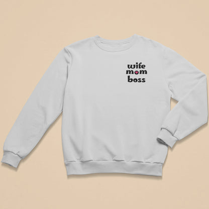 Wife Mom Boss mit Herz - Damen Sweatshirt