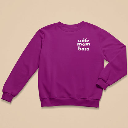 Wife Mom Boss mit Herz - Damen Sweatshirt