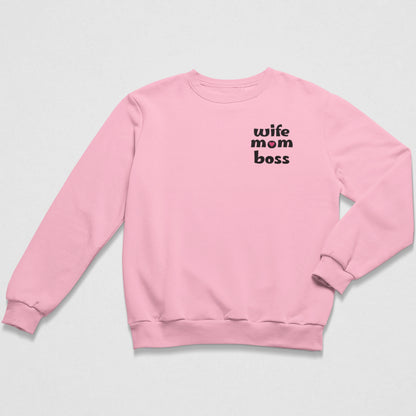 Wife Mom Boss mit Herz - Damen Sweatshirt