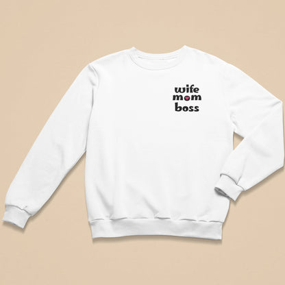 Wife Mom Boss mit Herz - Damen Sweatshirt