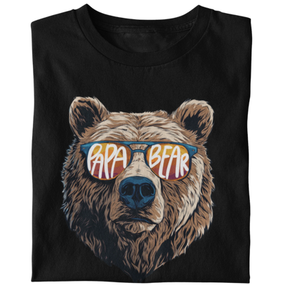 T-Shirt Set Papa & Kind | Papa & Baby Bear | Schwarz