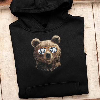 Hoodie Set - Papa Bear in Schwarz | Baby Bear mit Farbwahl