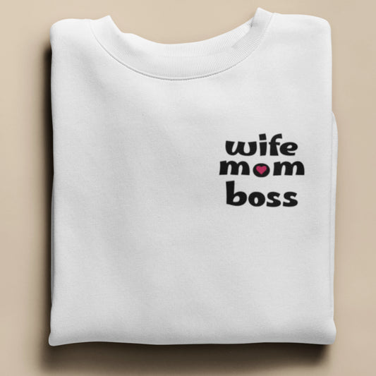 Wife Mom Boss mit Herz - Damen Sweatshirt