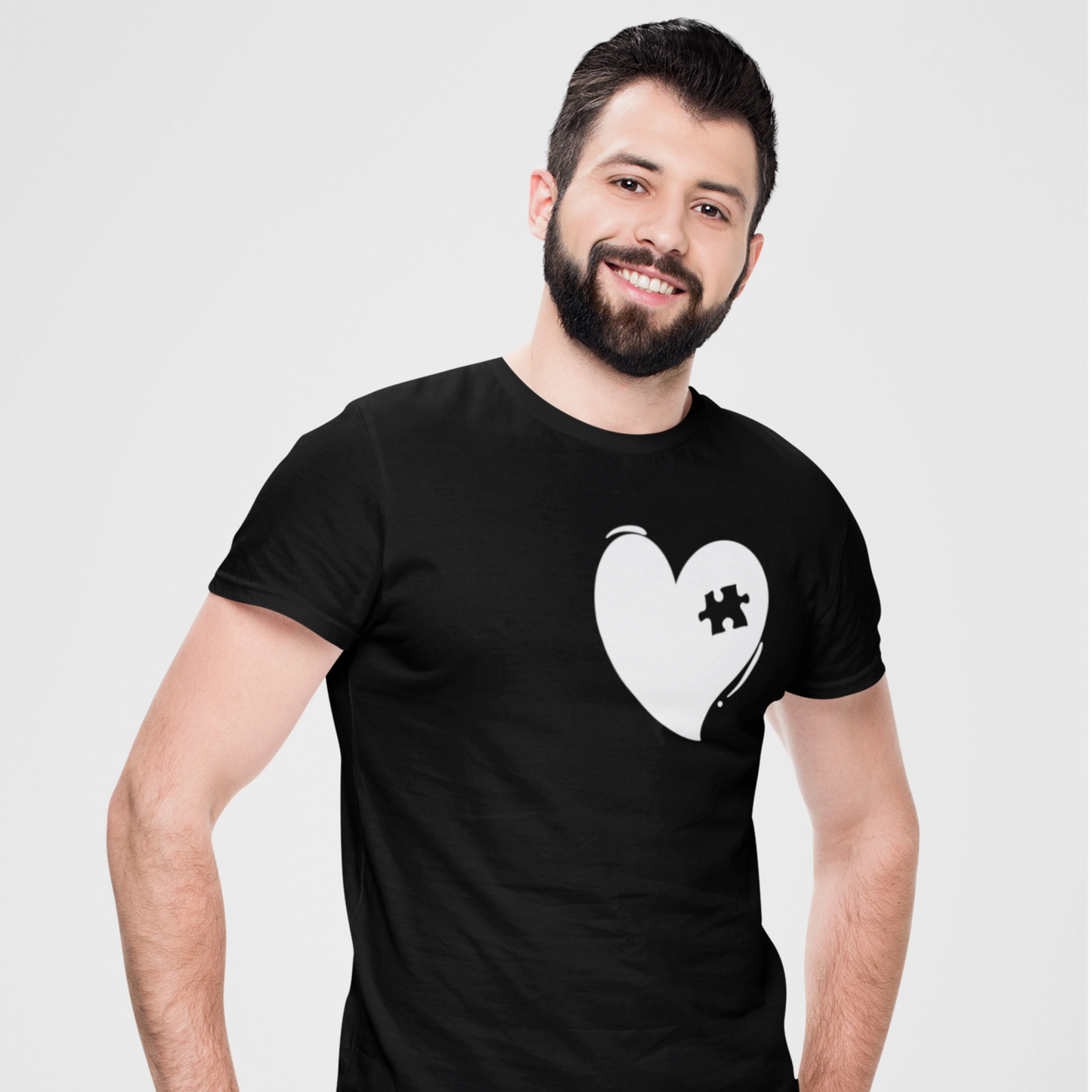 Herz mit Puzzlestück  - Herren T-Shirt