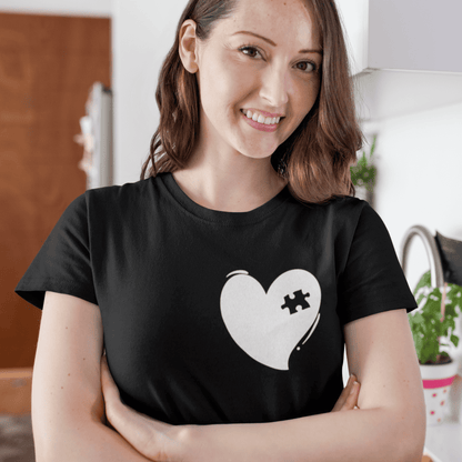 Herz mit Puzzlestück  - Damen T-Shirt