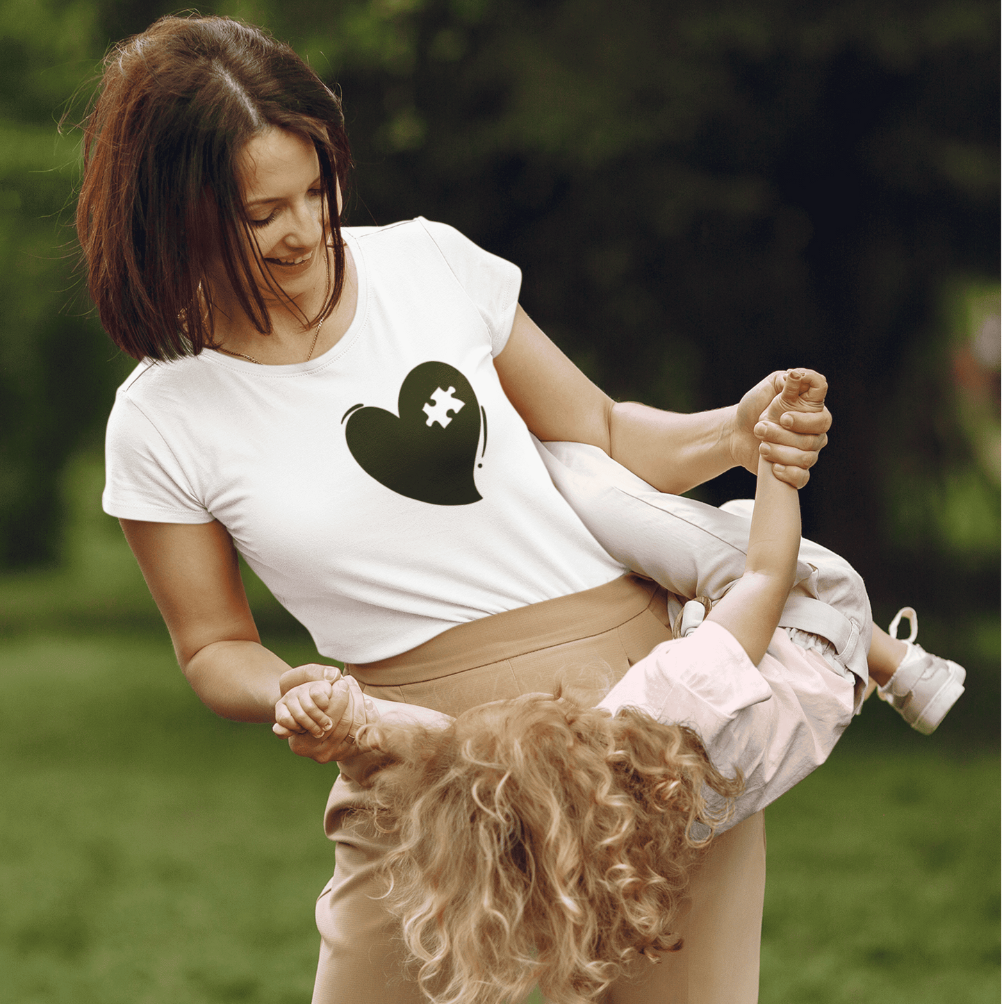 Herz mit Puzzlestück  - Damen T-Shirt