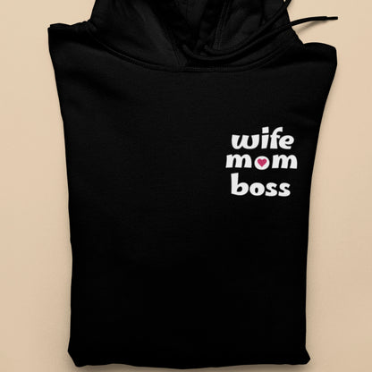 Wife Mom Boss mit Herz - Damen Hoodie