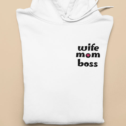 Wife Mom Boss mit Herz - Damen Hoodie