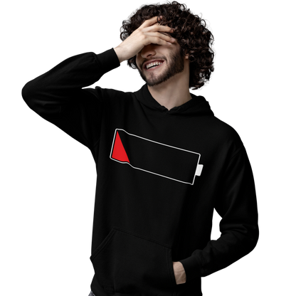 Set Herren Hoodie & Baby Langarmshirt | Akku leer vs. Akku voll