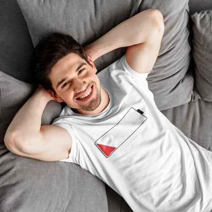 Akku leer  - Herren T-Shirt