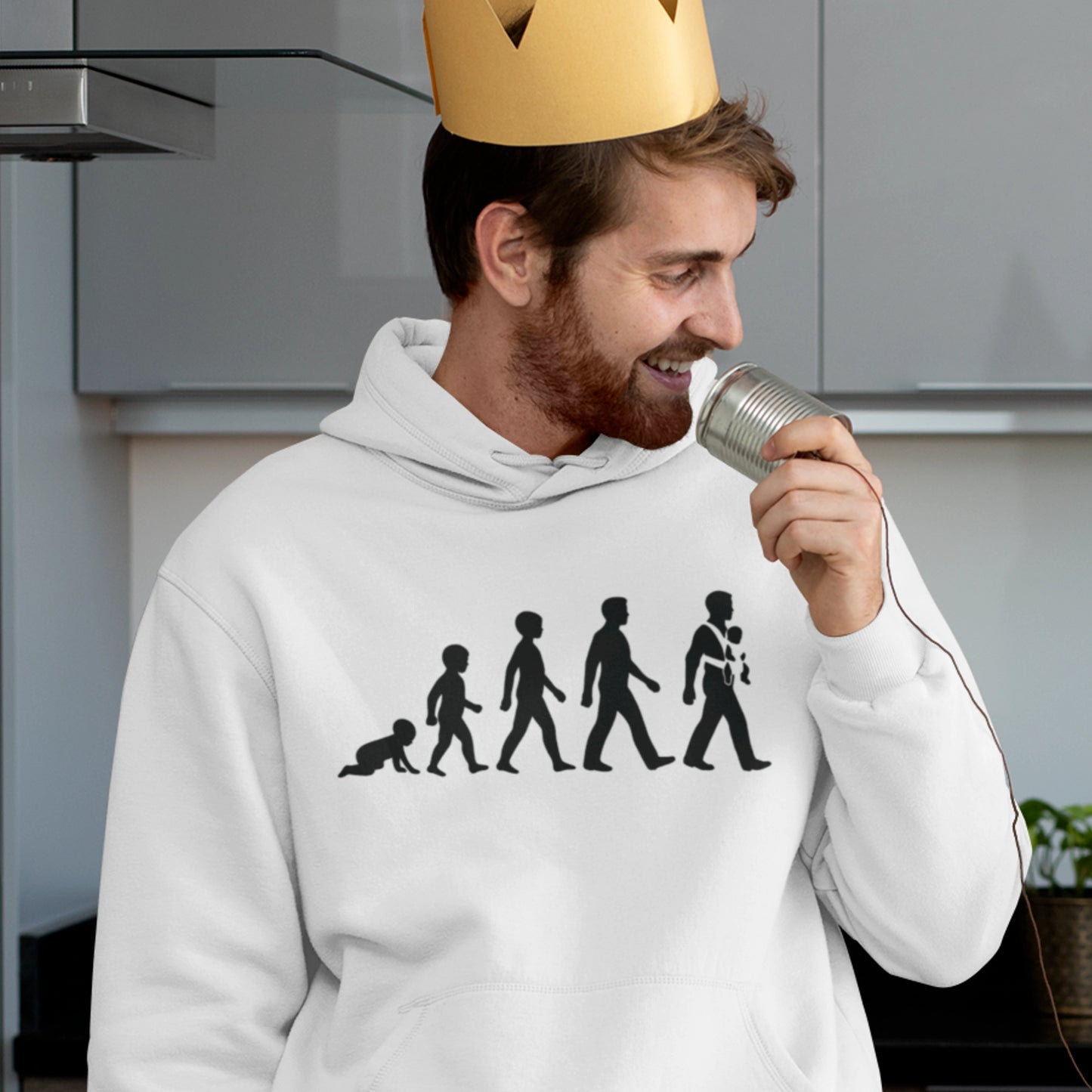 Evolution zum Papa - Herren Hoodie