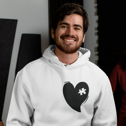 Herz mit Puzzlestück  - Herren Hoodie