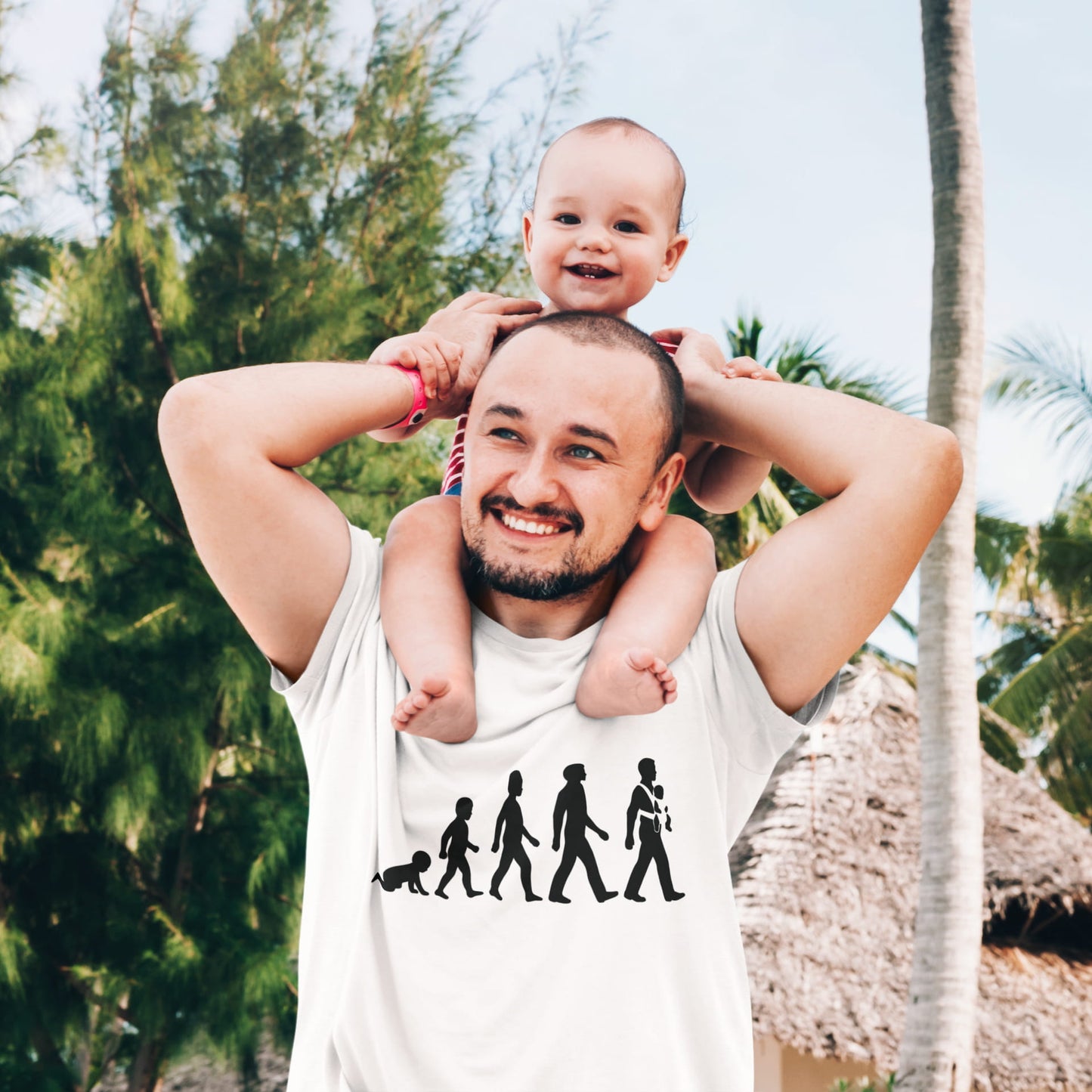 Evolution zum Papa  - Herren T-Shirt